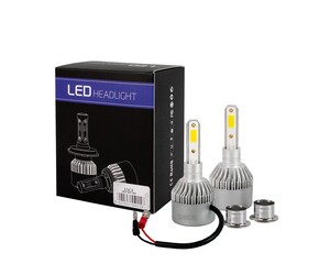 H3 LED SET C6 12/24V 6.500K 10.000lm 80W ΛΑΜΠΑ ΜΕ COB EPISTAR 1021 LED ΚΑΙ ΑΝΕΜΙΣΤΗΡΑΚΙ M-TECH - 2 ΤΕΜ.