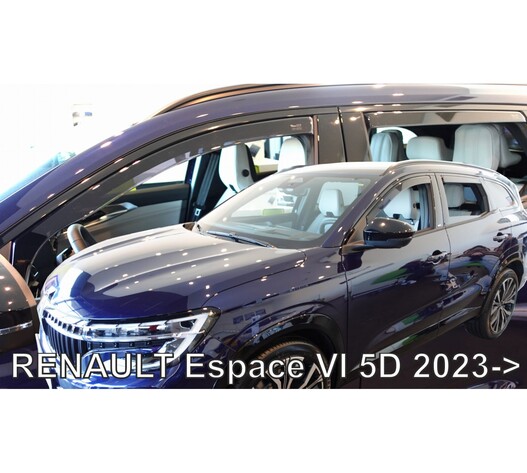 ΑΝΕΜΟΘΡΑΥΣΤΕΣ ΓΙΑ RENAULT ESPACE 5D 2023+ ΣΕΤ ΑΥΤΟΚΙΝΗΤΟΥ ΑΠΟ ΕΥΚΑΜΠΤΟ ΦΙΜΕ ΠΛΑΣΤΙΚΟ HEKO - 4 ΤΕΜ