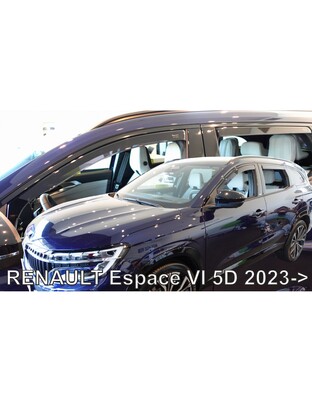 ΑΝΕΜΟΘΡΑΥΣΤΕΣ ΓΙΑ RENAULT ESPACE 5D 2023+ ΣΕΤ ΑΥΤΟΚΙΝΗΤΟΥ ΑΠΟ ΕΥΚΑΜΠΤΟ ΦΙΜΕ ΠΛΑΣΤΙΚΟ HEKO - 4 ΤΕΜ