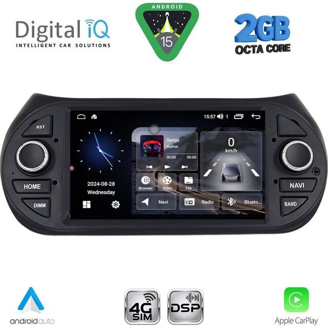 DIGITAL IQ BLF 392_CPA (7" DECK) MULTIMEDIA OEM for CT NEMO – FT FIORINO-QUBO – PG BIPPER mod. 2008-2018