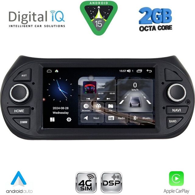 DIGITAL IQ MSF 392_CPA (7” DECK) MULTIMEDIA OEM for CT NEMO – FT FIORINO-QUBO – PG BIPPER mod. 2008-2018