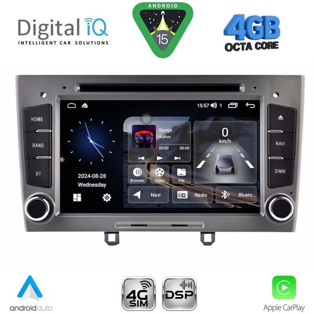 DIGITAL IQ MSG 483GR_CPA (7'' DECK) MULTIMEDIA SYSTEM for PEUGEOT 308 mod. 2007-2012