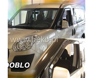 ΑΝΕΜΟΘΡΑΥΣΤΕΣ ΓΙΑ FIAT DOBLO 2010-2022 / OPEL COMBO D 2011-2018 ΖΕΥΓΑΡΙ ΑΠΟ ΕΥΚΑΜΠΤΟ ΦΙΜΕ ΠΛΑΣΤΙΚΟ HEKO - 2 ΤΕΜ.