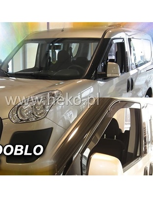 ΑΝΕΜΟΘΡΑΥΣΤΕΣ ΓΙΑ FIAT DOBLO 2010-2022 / OPEL COMBO D 2011-2018 ΖΕΥΓΑΡΙ ΑΠΟ ΕΥΚΑΜΠΤΟ ΦΙΜΕ ΠΛΑΣΤΙΚΟ HEKO - 2 ΤΕΜ.