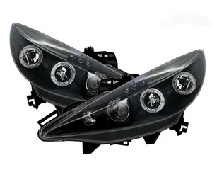ΦΑΝΑΡΙΑ ΓΙΑ PEUGEOT 207 3D/5D 2006-2009 ANGEL EYES (ΜΑΥΡΑ) - 2 ΤΕΜ.