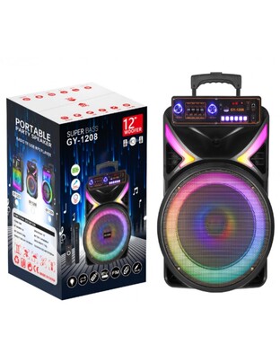 ΦΟΡΗΤΟ ΗΧΕΙΟ SUBWOOFER 12'' ΜΕ ΣΥΣΤΗΜΑ ΚΑΡΑΟΚΕ GY-1208
