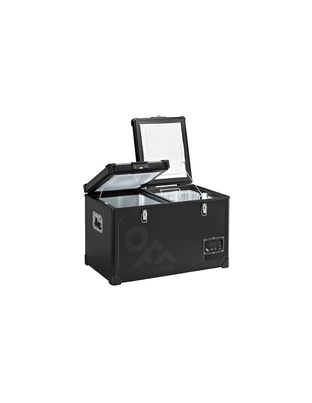 ΨΥΓΕΙΟ TB65DD STEEL BLACK ΜΕΤΑΛΛΙΚΟ ΜΕ 2 ΘΑΛΑΜΟΥΣ 60L (36L+24L) 12/24V 85W 499x810x492mm  INDEL B - 1 TEM.