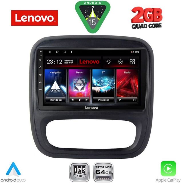 LENOVO LVD 2499_CPA (9inc) MULTIMEDIA TABLET for OPEL VIVARO – RENAULT TRAFIC – FIAT TALENDO – NISSAN NV 300 mod. 2014-2019