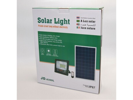 ΠΡΟΒΟΛΕΑΣ ΣΕΤ ΜΕ ΠΑΝΕΛ SOLAR 300W 6500K IP67 JD-8300L