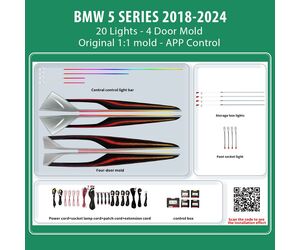 DIQ AMBIENT BMW S.5 BM09M-DZ (Digital iQ Ambient Light for BMW Series 5 (G30-G31-G38) mod.2018-2024 with 20 Lights)