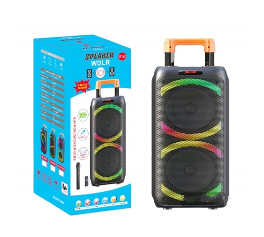 ΦΟΡΗΤΟ ΗΧΕΙΟ SUBWOOFER 2x8'' ΜΕ ΣΥΣΤΗΜΑ ΚΑΡΑΟΚΕ DR-8832
