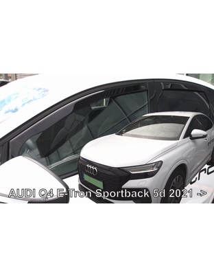 ΑΝΕΜΟΘΡΑΥΣΤΕΣ ΓΙΑ AUDI Q4 E-TRON SPORTBACK 5D 2021+  ΣΕΤ ΑΥΤΟΚΙΝΗΤΟΥ ΑΠΟ ΕΥΚΑΜΠΤΟ ΦΙΜΕ ΠΛΑΣΤΙΚΟ HEKO - 4 ΤΕΜ.