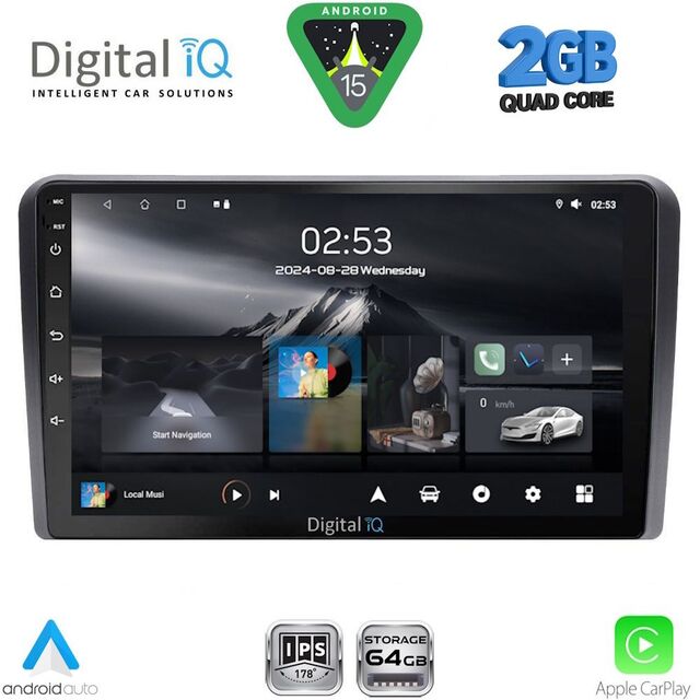 DIGITAL IQ RSD 1221A_CPA (9inc) MULTIMEDIA TABLET for HYUNDAI H1 mod. 2007-2020