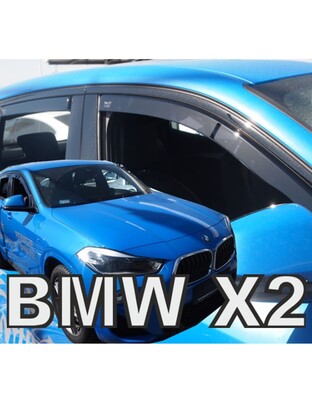 ΑΝΕΜΟΘΡΑΥΣΤΕΣ ΓΙΑ BMW X2 F39 5D 2018+ ΣΕΤ ΑΥΤΟΚΙΝΗΤΟΥ ΑΠΟ ΕΥΚΑΜΠΤΟ ΦΙΜΕ ΠΛΑΣΤΙΚΟ HEKO - 4 ΤΕΜ.