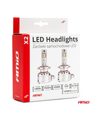 Amio - ΛΑΜΠΕΣ LED HB4 10-16V 72W 6.500K 7920lm CAN-BUS (ΑΝΕΜΙΣΤΗΡΑΚΙ) X2 SERIES - 2ΤΕΜ. (02976/AM)