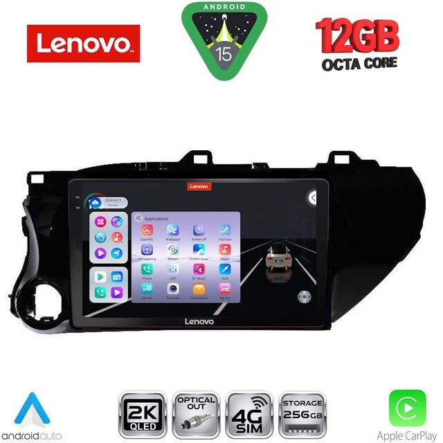 LENOVO SSZ 12721_CPA (10inc) MULTIMEDIA TABLET for TOYOTA HILUX mod. 2017-2026