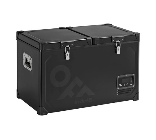 ΨΥΓΕΙΟ TB65DD STEEL BLACK ΜΕΤΑΛΛΙΚΟ ΜΕ 2 ΘΑΛΑΜΟΥΣ 60L (36L+24L) 12/24V 85W 499x810x492mm  INDEL B - 1 TEM.
