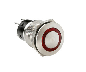 ΔΙΑΚΟΠΤΗΣ ΜΠΟΥΤΟΝ (BUTTON) 12/24V 5Amax 5PIN IP65 ON/OFF ME LED ΚΟΚΚΙΝΟ ΑΝΟΞΕΙΔΩΤΟ ΑΤΣΑΛΙ​ LAMPA - 1 TEM.