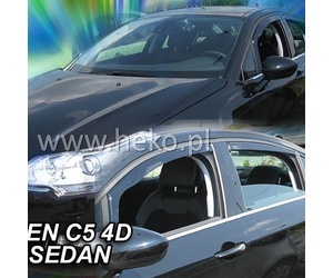 ΑΝΕΜΟΘΡΑΥΣΤΕΣ ΓΙΑ CITROEN C5 4D/5D 2008-2017 ΖΕΥΓΑΡΙ ΑΠΟ ΕΥΚΑΜΠΤΟ ΦΙΜΕ ΠΛΑΣΤΙΚΟ HEKO - 2 ΤΕΜ.