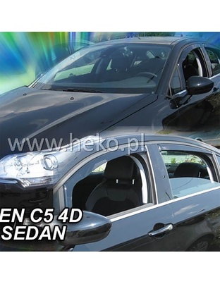 ΑΝΕΜΟΘΡΑΥΣΤΕΣ ΓΙΑ CITROEN C5 4D/5D 2008-2017 ΖΕΥΓΑΡΙ ΑΠΟ ΕΥΚΑΜΠΤΟ ΦΙΜΕ ΠΛΑΣΤΙΚΟ HEKO - 2 ΤΕΜ.