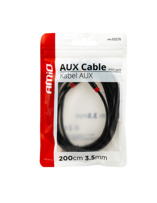 Amio - ΚΑΛΩΔΙΟ ΣΥΝΔΕΣΗΣ AUX MINI JACK>JACK 3,5mm 250cm - 1 TEM. (03270/AM)
