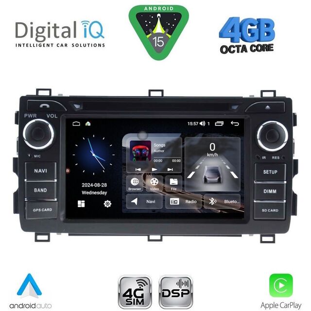 DIGITAL IQ MSG 408_CPA (7" DECK) MULTIMEDIA SYSTEM for TOYOTA AURIS mod. 2013-2015