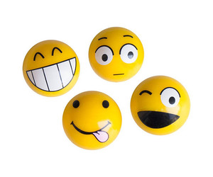 ΚΑΠΑΚΙΑ ΒΑΛΒΙΔΩΝ EMOTICONS ΚΙΤΡΙΝΑ 4ΤΕΜ.