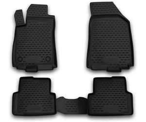ΠΑΤΑΚΙΑ ΣΕ ΣΚΑΦΗ TPE ΛΑΣΤΙΧΟ ΓΙΑ CHEVROLET AVEO 2011-2015  ΣΕ ΜΑΥΡΟ ΧΡΩΜΑ NOVLINE - 4 ΤΕΜ.