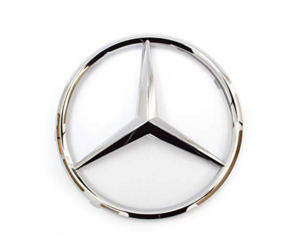 Σήμα μάσκας κουμπωτό πλαστικό χρώμιο 18,5cm - Mercedes-Benz