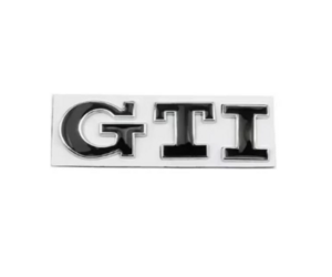 Αυτοκόλλητο μεταλλικό ανάγλυφο μαύρο - GTi