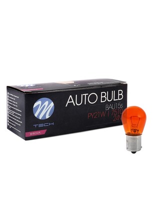 PY21W 24V 21W BAU15s ΜΟΝΟΠΟΛΙΚΟ ΠΑΡΑΚΕΝΤΡΟ ΠΟΡΤΟΚΑΛΙ ΦΩΣ ΚΟΥΤΙ 10ΤΕΜ.