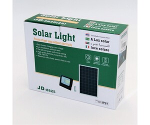ΠΡΟΒΟΛΕΑΣ ΣΕΤ ΜΕ ΠΑΝΕΛ SOLAR 25W 6500K IP67 JD-8825