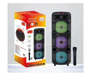 ΦΟΡΗΤΟ ΗΧΕΙΟ SUBWOOFER 3x8.5'' ΜΕ ΣΥΣΤΗΜΑ ΚΑΡΑΟΚΕ DR-8839