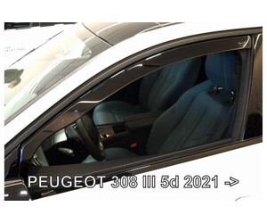 ΑΝΕΜΟΘΡΑΥΣΤΕΣ ΓΙΑ PEUGEOT 308 5D 2021+ / OPEL ASTRA L 5D 2021+ ΖΕΥΓΑΡΙ ΑΠΟ ΕΥΚΑΜΠΤΟ ΦΙΜΕ ΠΛΑΣΤΙΚΟ HEKO - 2 ΤΕΜ.