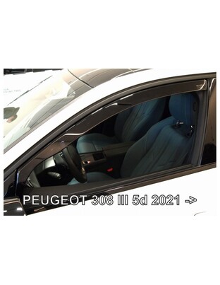 ΑΝΕΜΟΘΡΑΥΣΤΕΣ ΓΙΑ PEUGEOT 308 5D 2021+ / OPEL ASTRA L 5D 2021+ ΖΕΥΓΑΡΙ ΑΠΟ ΕΥΚΑΜΠΤΟ ΦΙΜΕ ΠΛΑΣΤΙΚΟ HEKO - 2 ΤΕΜ.