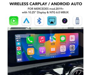 DIGITAL IQ BZ 248 CPAA (WIRELESS CARPLAY / ANDROID AUTO BOX for MERCEDES with NTG 6.0 MBUX for 10.25'' with 2 CAMERAS)