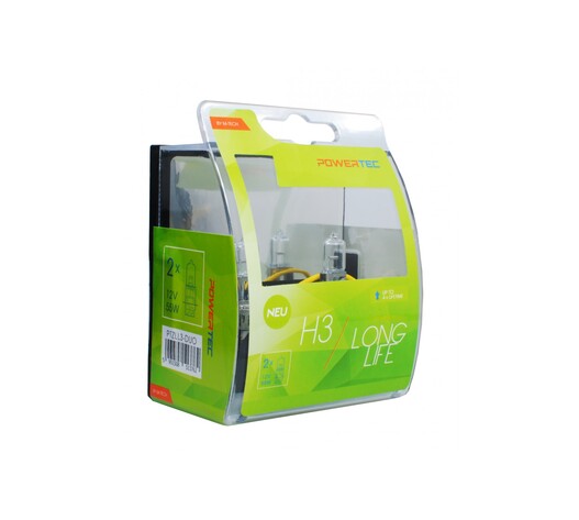 H3 12V 55W PK22s POWERTEC LONG LIFE ΑΛΟΓΟΝΟΥ 2ΤΕΜ.