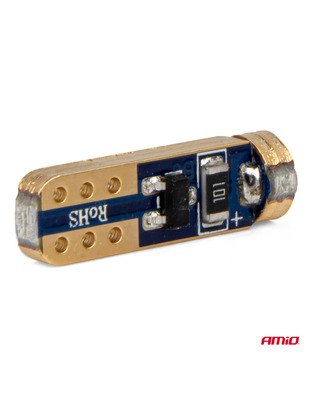Amio - ΛΑΜΠΑΚΙΑ T5 W1W 12V 1SMD LED ΜΠΛΕ - 2 ΤΕΜ. (03728/AM)