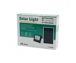 ΠΡΟΒΟΛΕΑΣ ΣΕΤ ΜΕ ΠΑΝΕΛ SOLAR 40W 6500K IP67 JD-8840
