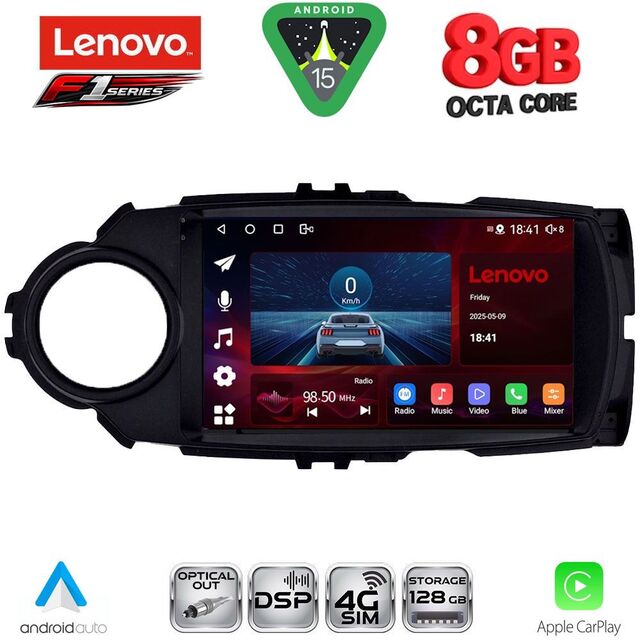 LENOVO SSR 10737FL_CPA (9inc) MULTIMEDIA TABLET for TOYOTA YARIS mod. 2015-2020