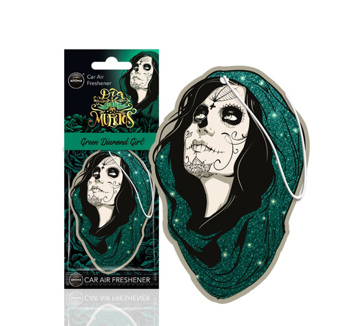 Amio - ΑΡΩΜΑΤΙΚΟ ΚΡΕΜΑΣΤΟ AROMA CAR MUERTOS GREEN DIAMONT GIRL - 1 TEM. (A83279/AM)