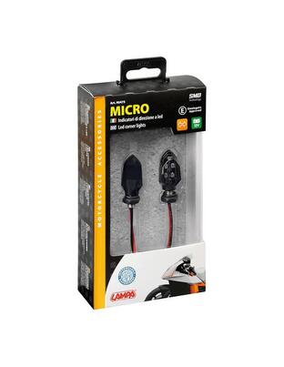 ΦΛΑΣ ΜΟΤΟ MICRO ΜΑΥΡΑ 12V SMD LED 35x18mm 2ΤΕΜ.