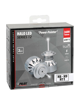 H8/H9/H11 9>32V 6.500K 3.600lm 40W PX26d HALO LED SERIES 12 POWER-POINTER LED KIT 2ΤΕΜ.