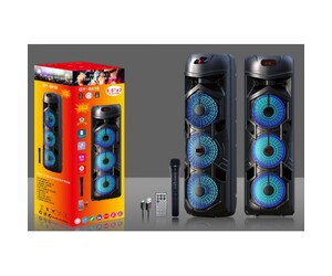 ΦΟΡΗΤΟ ΗΧΕΙΟ SUBWOOFER 3x8.5'' ΜΕ ΣΥΣΤΗΜΑ ΚΑΡΑΟΚΕ GY-8818