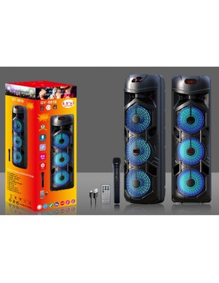 ΦΟΡΗΤΟ ΗΧΕΙΟ SUBWOOFER 3x8.5'' ΜΕ ΣΥΣΤΗΜΑ ΚΑΡΑΟΚΕ GY-8818
