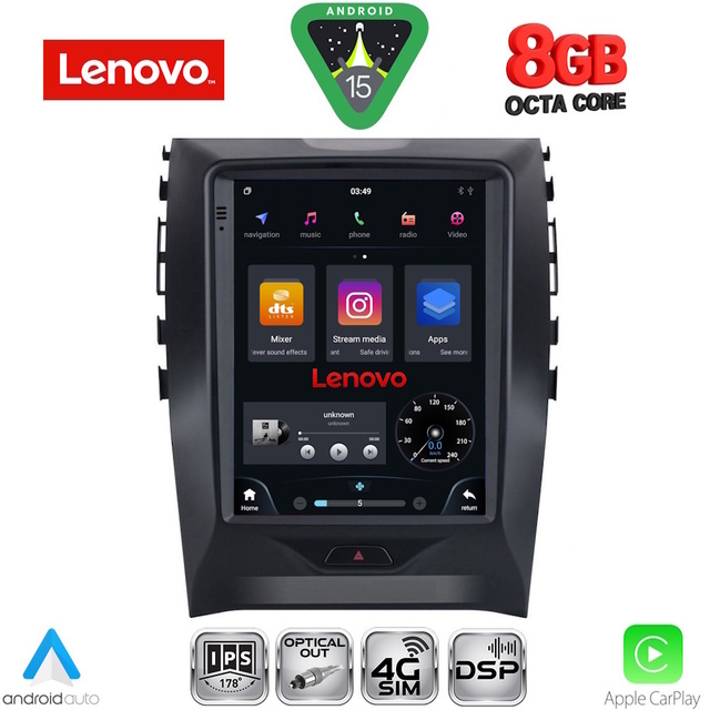 LENOVO SSW 10951_CPA TESLA STYLE for FORD EDGE mod. 2015-2023
