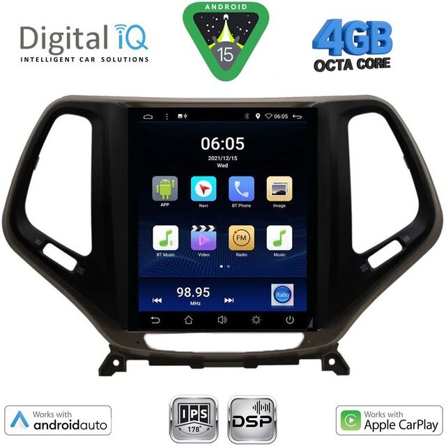 DIGITAL IQ BXF 6984_CPAA TESLA STYLE for JEEP CHEROKEE mod. 2014-2024