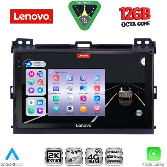 LENOVO SSZ 12723_CPA (9inc) MULTIMEDIA TABLET for TOYOTA LANDCRUISER mod. 2002-2008