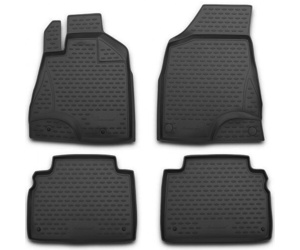 ΠΑΤΑΚΙΑ ΣΕ ΣΚΑΦΗ TPE ΛΑΣΤΙΧΟ ΓΙΑ NISSAN NP300 2008+  ΣΕ ΑΝΘΡΑΚΙ ΣΚΟΥΡΟ ΓΚΡΙ ΧΡΩΜΑ NOVLINE - 4 ΤΕΜ.
