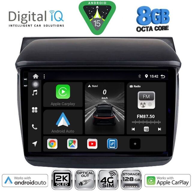 DIGITAL IQ BXK 20436_CPAA (9inc) MULTIMEDIA TABLET for MITSUBISHI L200 mod. 2006-2015